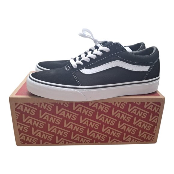 NWT Vans Ward Suede Canvas Sneakers – Black/White – Men’s Size 8.5 ( 26.5 CM ) - Picture 5 of 15